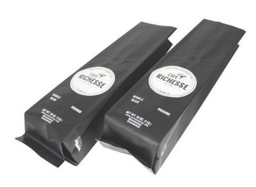 Customized Coffee Packaging Pouch , Side Gusset Bag Spot Glossy Printing